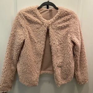 Blush Pink Teddy Bear Jacket